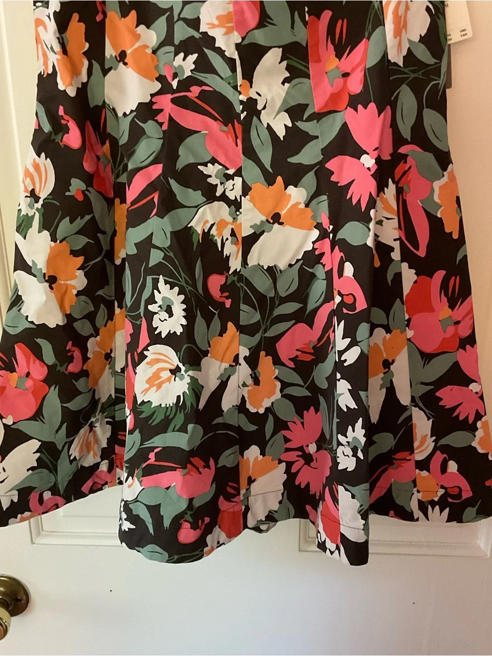 Anthropologie Sweetheart Floral Mini Dress Black Medium NWT Weekend Garden Party - Picture 9 of 15